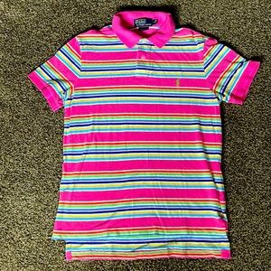 Women’s striped polo shirt